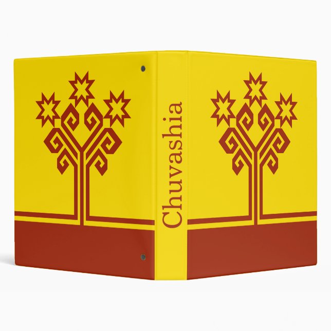 Chuvashia Flag 3 Ring Binder (Background)
