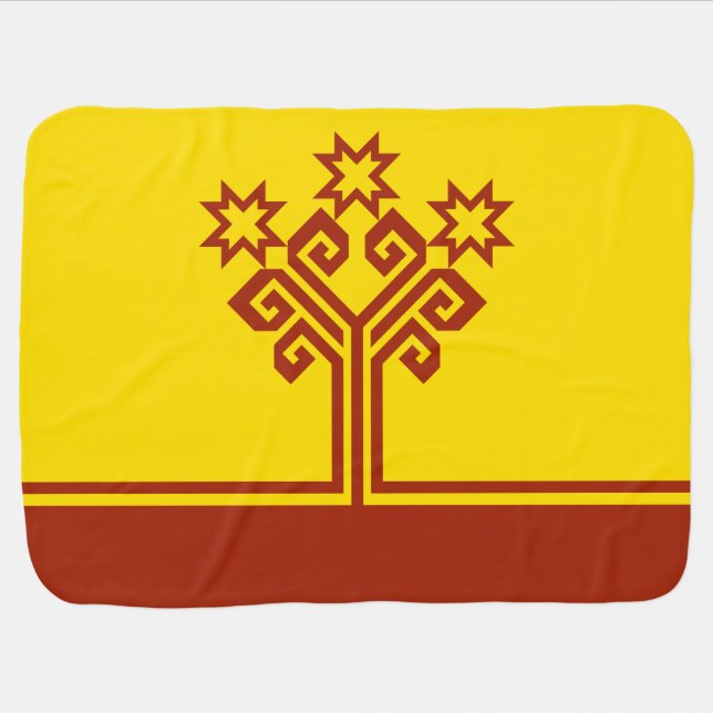Chuvashia Flag Baby Blanket (Horizontal)