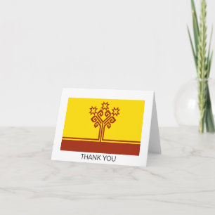 Chuvashia Flag Letterpress Thank You Card