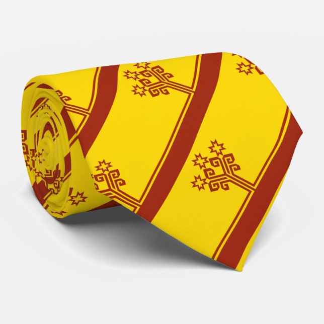 Chuvashia flag neck tie (Rolled)