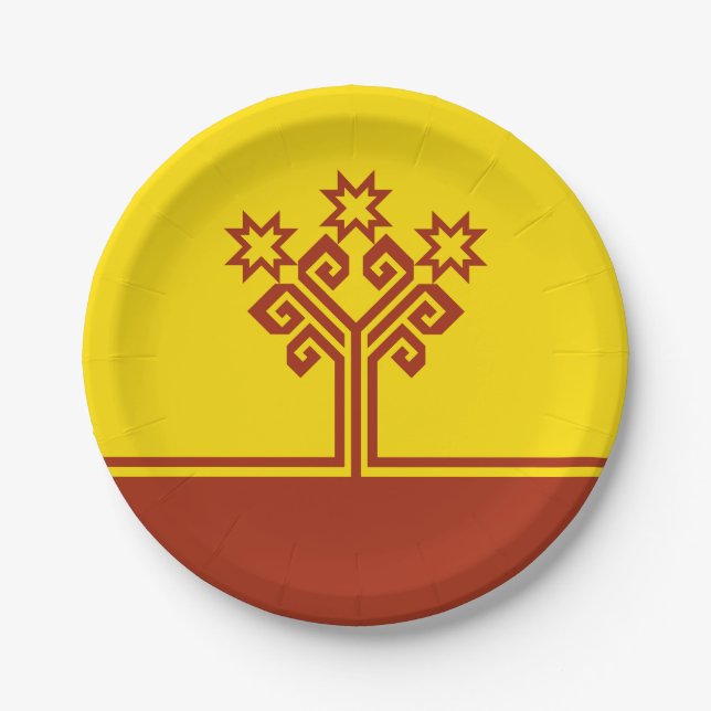 Chuvashia Flag Paper Plates (Front)
