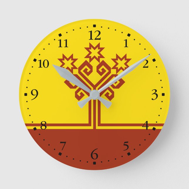 Chuvashia Flag Round Clock (Front)