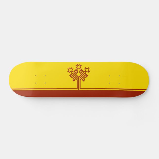 Chuvashia Flag Skateboard (Horz)