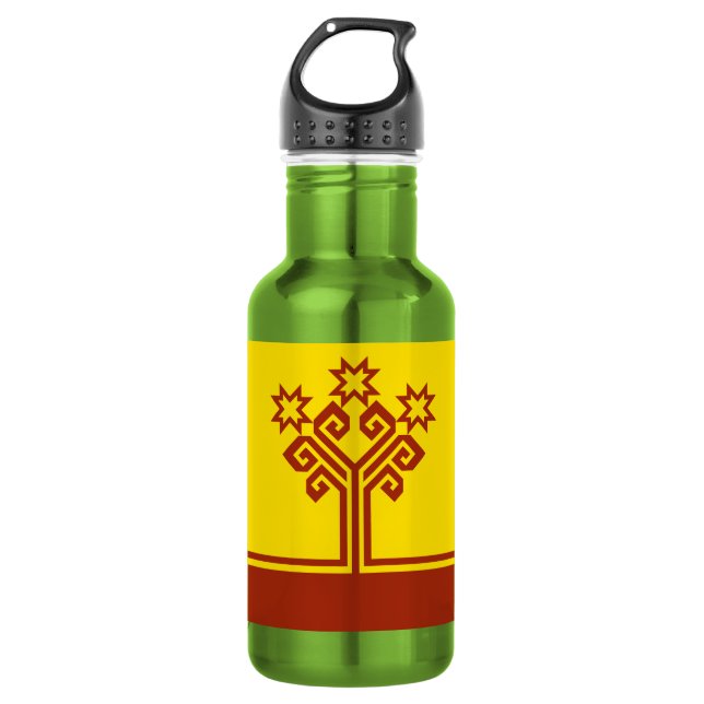 Chuvashia Flag Stainless Steel Water Bottle (Front)