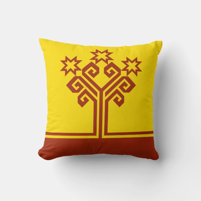 Chuvashia Flag Throw Pillow (Front)