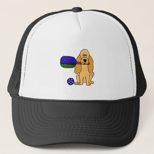 CI_ Pickleball Cocker Spaniel Cartoon Trucker Hat