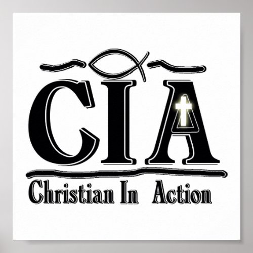 CIA CHRISTIAN IN ACTION ACRONYM POSTER