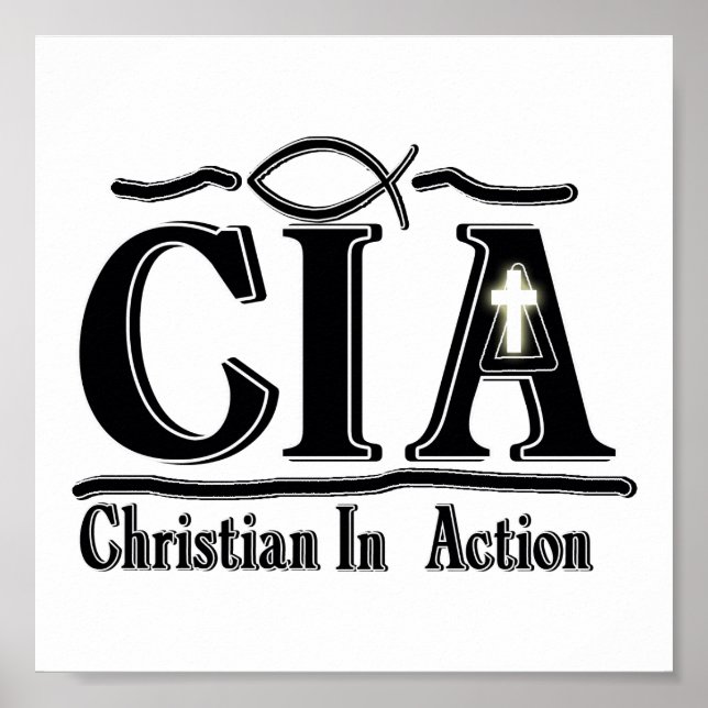 CIA CHRISTIAN IN ACTION ACRONYM POSTER (Front)