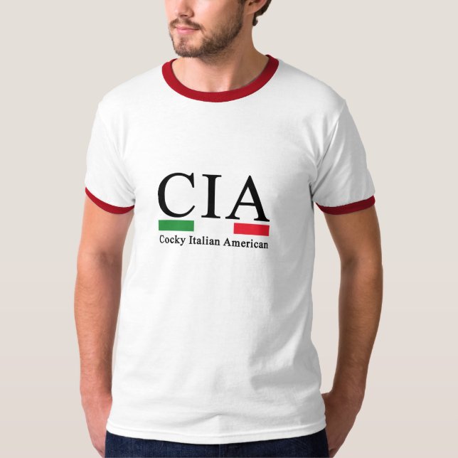 CIA Cocky Italian American Funny Mens T-Shirt (Front)