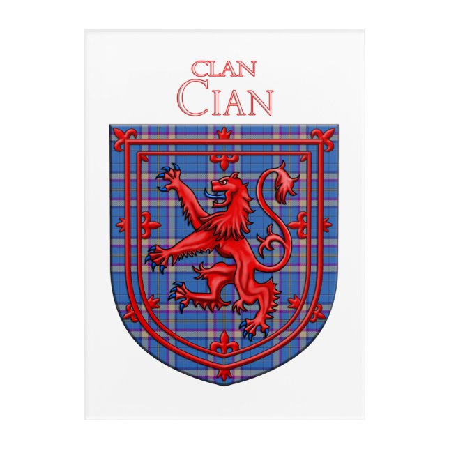 Cian of Ely Tartan Scottish Plaid Acrylic Print (Front)