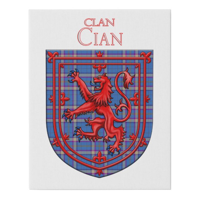 Cian of Ely Tartan Scottish Plaid Faux Canvas Print (Front)