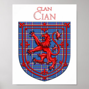 Cian of Ely Tartan Scottish Plaid Poster