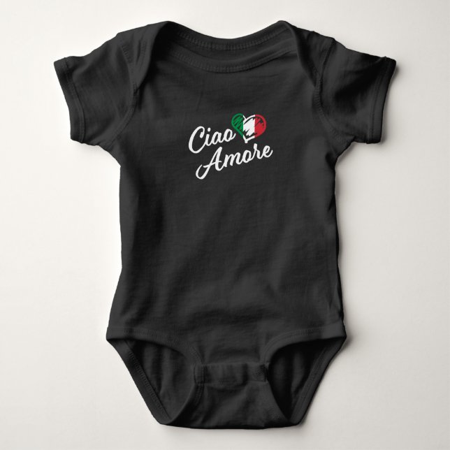 Ciao Amore - Italy Hello Sweetheart in Italian Baby Bodysuit (Front)