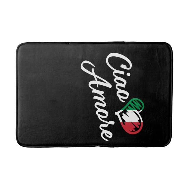 Ciao Amore - Italy Hello Sweetheart in Italian Bath Mat (Front)