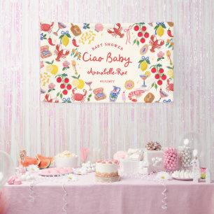 Ciao Baby Baby Shower Personalized Italian Banner