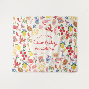 Ciao Baby Baby Shower Personalized Italian Tapestry