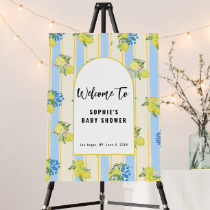 Ciao Baby, Blue And Lemons Baby Welcome Sign