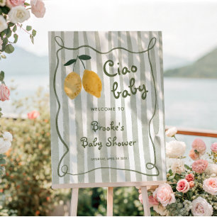 Ciao Baby Gender Neutral Baby Shower Welcome Sign
