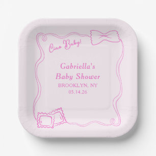 Ciao Baby Hand Drawn Pasta Italian Baby Shower Paper Plates