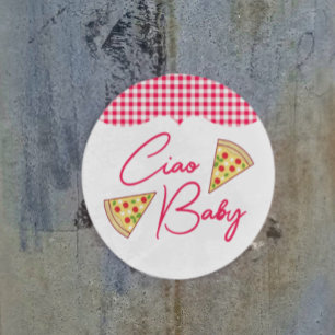 Ciao Baby Italian Baby Shower Classic Round Sticker