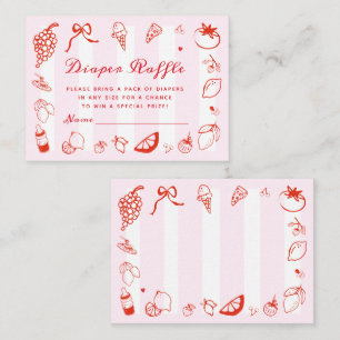 Ciao Baby Italian Baby Shower Diaper Raffle Enclosure Card