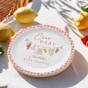 Ciao Baby Italian Baby Shower Paper Plates