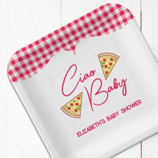 Ciao Baby Italian Baby Shower Paper Plates (Creator Uploaded)