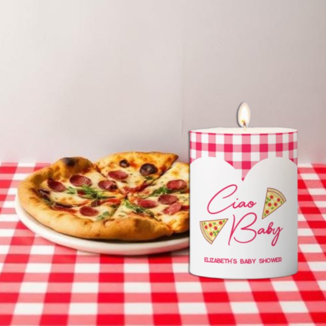 Ciao Baby Italian Baby Shower Pillar Candle (Creator Uploaded)