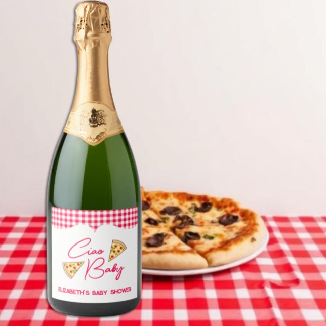 Ciao Baby Italian Baby Shower Sparkling Wine Label (Creator Uploaded)