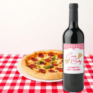 Ciao Baby Italian Baby Shower Wine Label