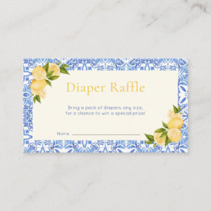 Ciao Baby Italian Lemon Baby Shower Diaper Raffle Enclosure Card