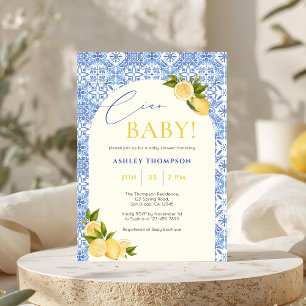 Ciao Baby Italian Lemon Baby Shower Invitation