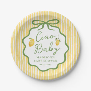 Ciao Baby Italian Lemon Baby Shower Paper Plates