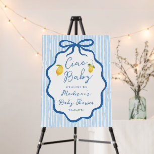 Ciao Baby Italian Lemon Baby Shower Welcome Sign