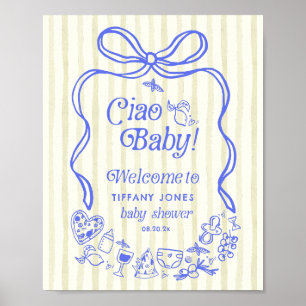 Ciao Baby Italian Lemons Baby Shower Welcome Sign