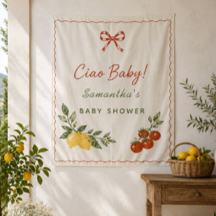 Ciao Baby Italian Market Baby Shower Backdrop