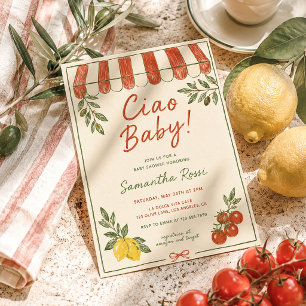 Ciao Baby Italian Market Baby Shower Invitation
