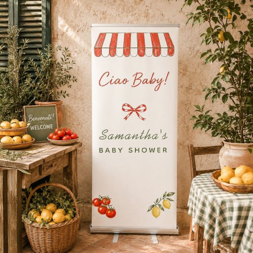 Ciao Baby Italian Market Baby Shower Retractable Banner