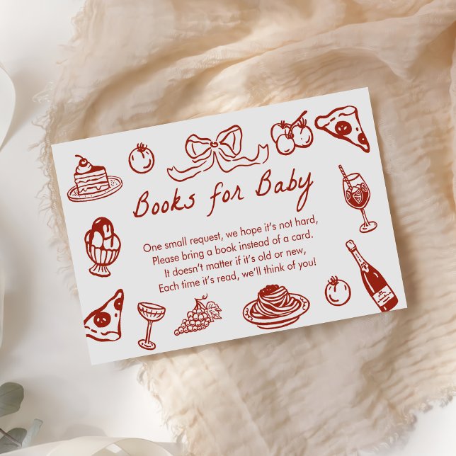 Ciao Baby Italian Pizza Baby Shower Books For Baby Enclosure Card (Creator Uploaded)