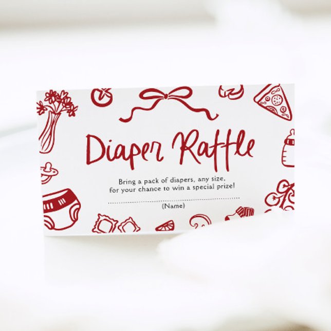 Ciao Baby Italian Pizza Baby Shower Diaper Raffle Enclosure Card (Ciao Baby Italian Pizza Baby Shower Diaper Raffle Enclosure Card)