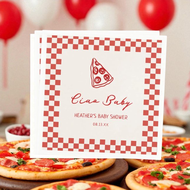 Ciao Baby Italian Pizza Baby Shower Napkins (Creator Uploaded)