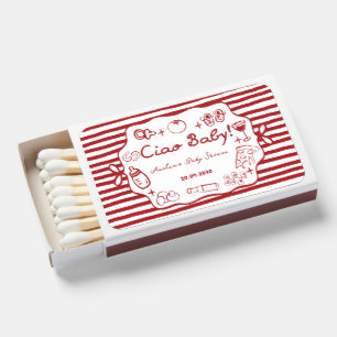 Ciao Baby Italian Pizza Doodle Baby Shower Matchboxes