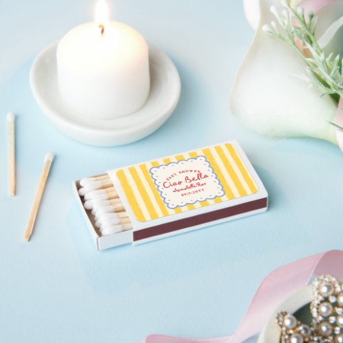 Ciao Baby Italian Themed Baby Shower Med Matchboxes