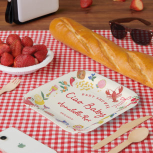 Ciao Baby Italian Themed Baby Shower Med Paper Plates