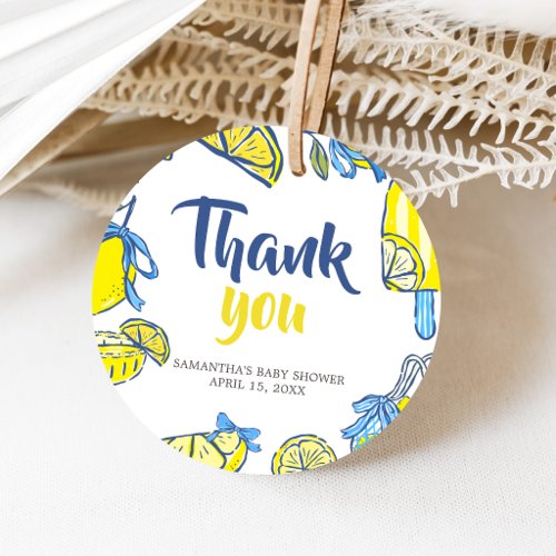 Ciao Baby Lemon Baby Shower Favor Tags