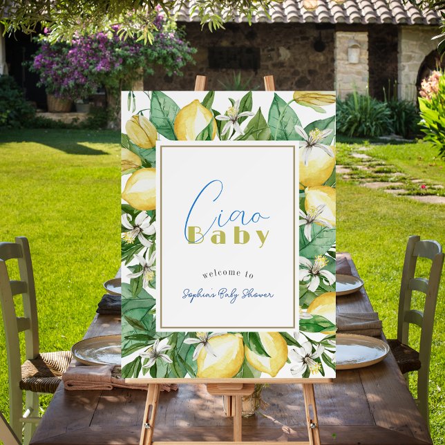 Ciao Baby Lemon Baby Shower Welcome Foam Board (Creator Uploaded)