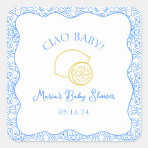 Ciao Baby! Lemon Blue Italian Baby Shower