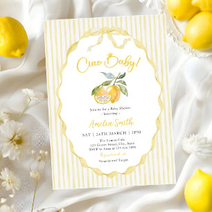 Ciao Baby Lemon Citrus Baby Shower Invitation