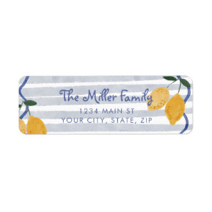 Ciao Baby Lemon Italian Amalfi Boys Baby Shower Label