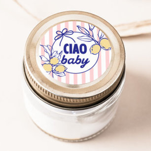 CIAO BABY Lemon Mediterranean Amalfi Classic Round Sticker